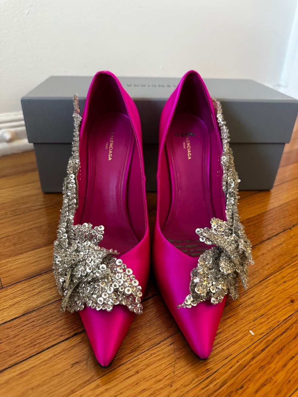 Balenciaga Knife Pumps Crystal Embellished Sz 37